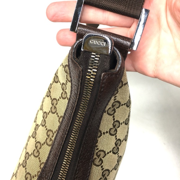 Authentic Gucci crossbody bag brown canvas - Picture 12 of 16
